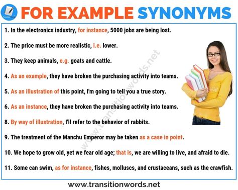 perfect example synonym|other words than for example.